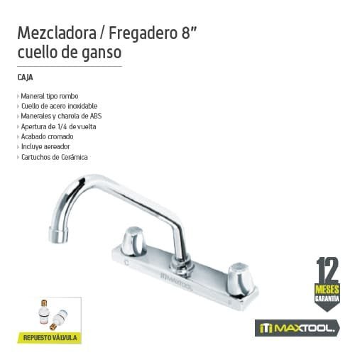 Mezcladora de cocina 8" cuello de ganso maneral tipo rombo ABS Maxtool - FERRETERÍA WITZI