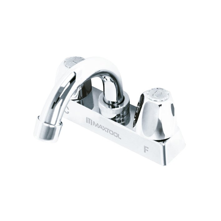 Mezcladora para lavabo 4" cuello curvo maneral tipo rombo, ABS y cuerpo laton Maxtool - FERRETERÍA WITZI