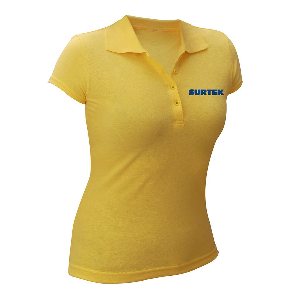 Playera tipo polo para dama color amarillo talla CH Surtek - FERRETERÍA WITZI