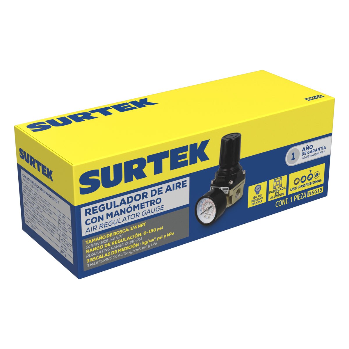 Regulador de aire 150 PSI Surtek - FERRETERÍA WITZI