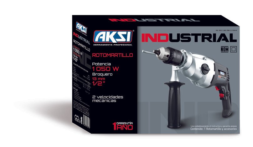Rotomartillo 1050W de 1/2" - INDUSTRIAL Aksi - FERRETERÍA WITZI