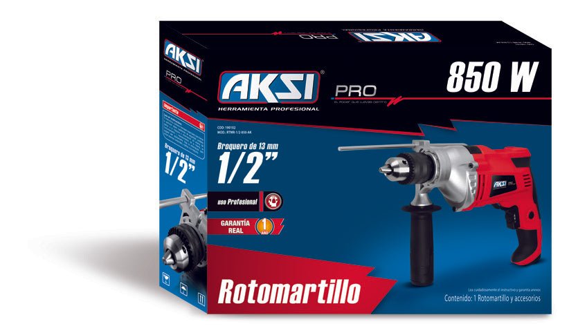 Rotomartillo 850W de 1/2" - PRO Aksi - FERRETERÍA WITZI