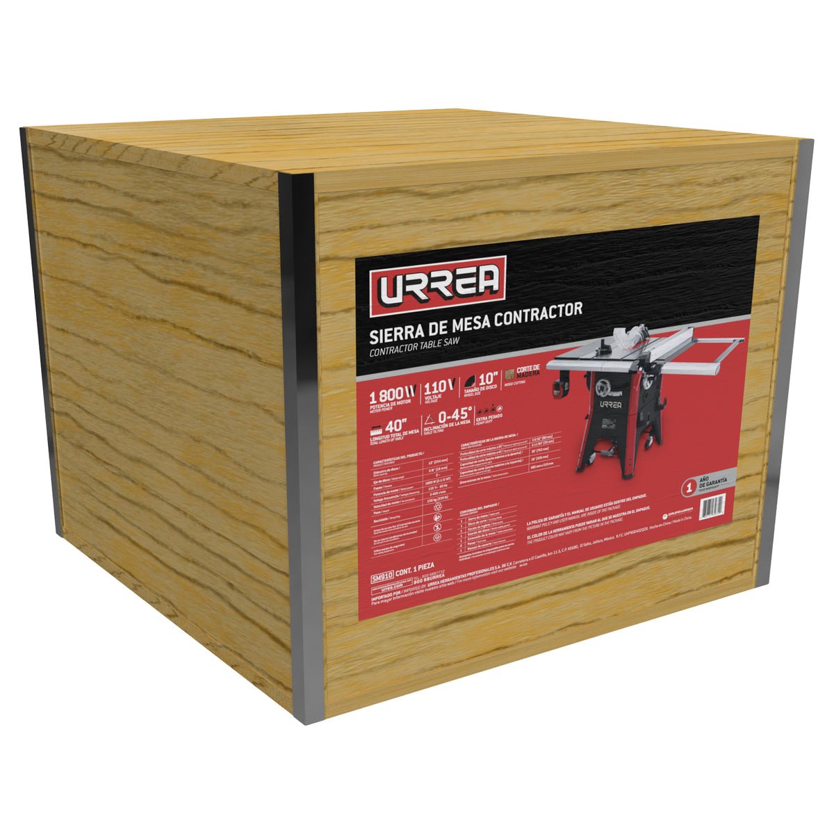 Sierra de mesa contract 10" 1800 W Urrea - FERRETERÍA WITZI