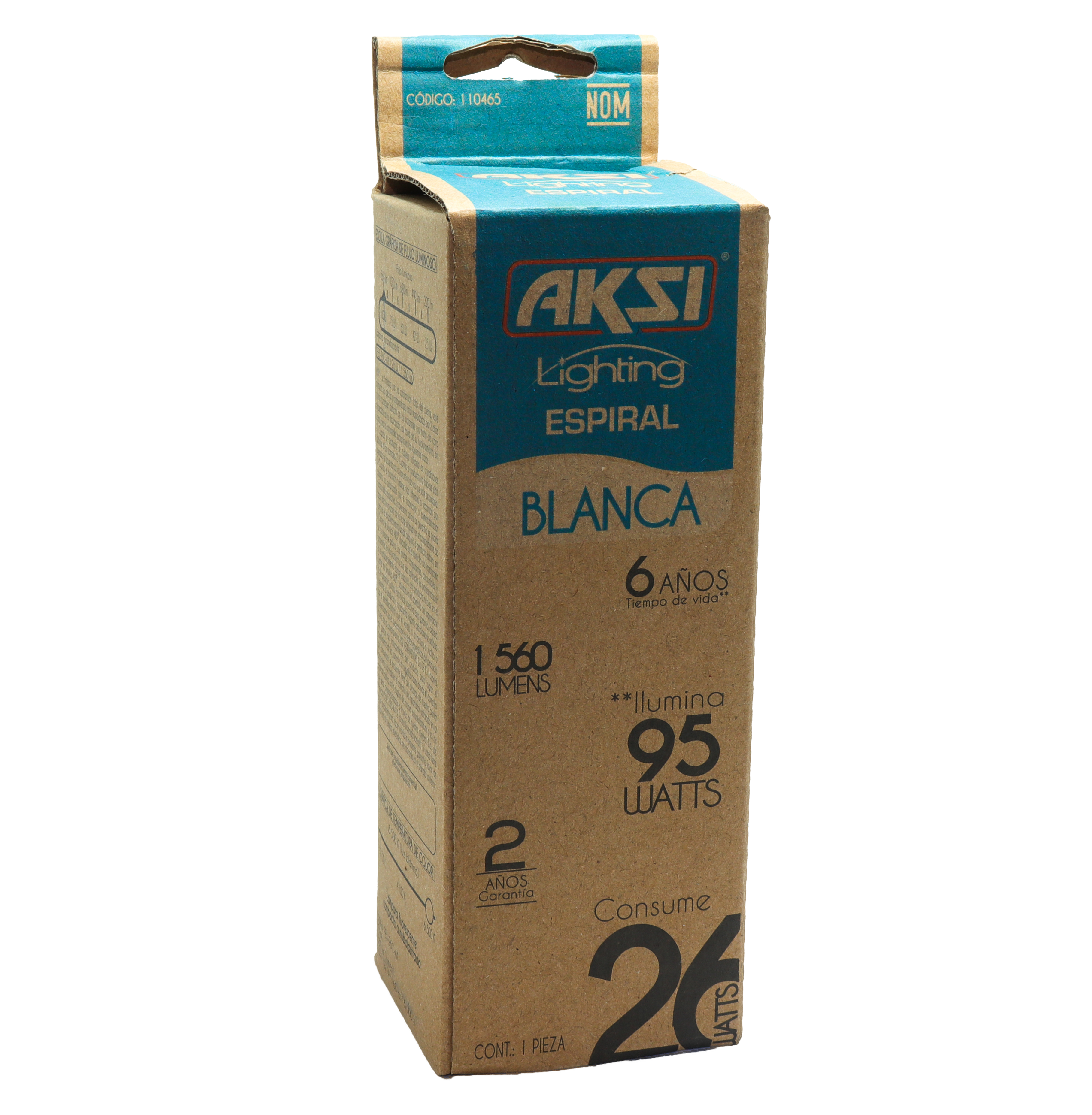 Lámpara Ahorradora, Espiral Ecoline, 26w-95w, AKSI