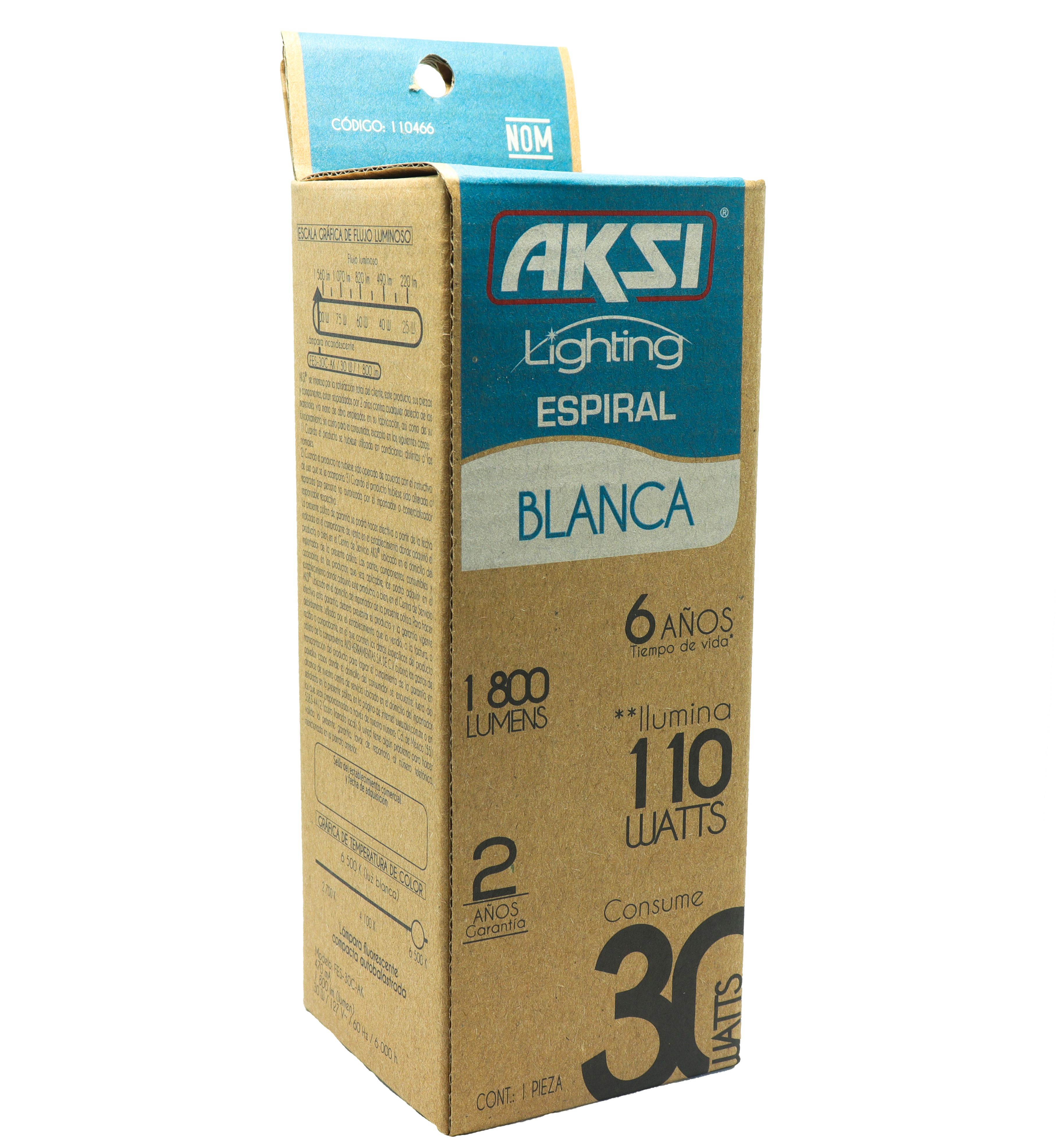 Lámpara Ahorradora, Espiral Ecoline, 26w-95w, AKSI.