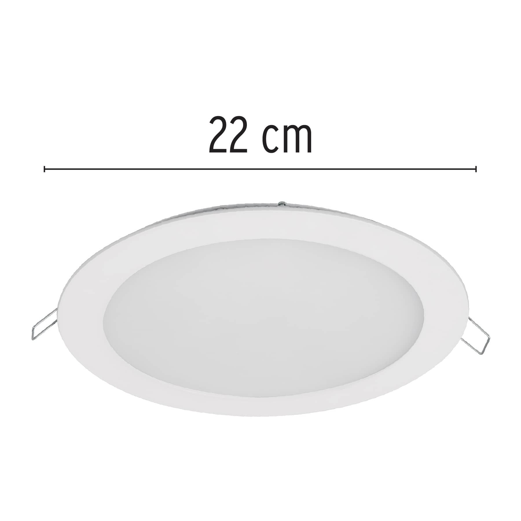 Luminario led slim de empotrar redondo, 6500K, 18W,volteck