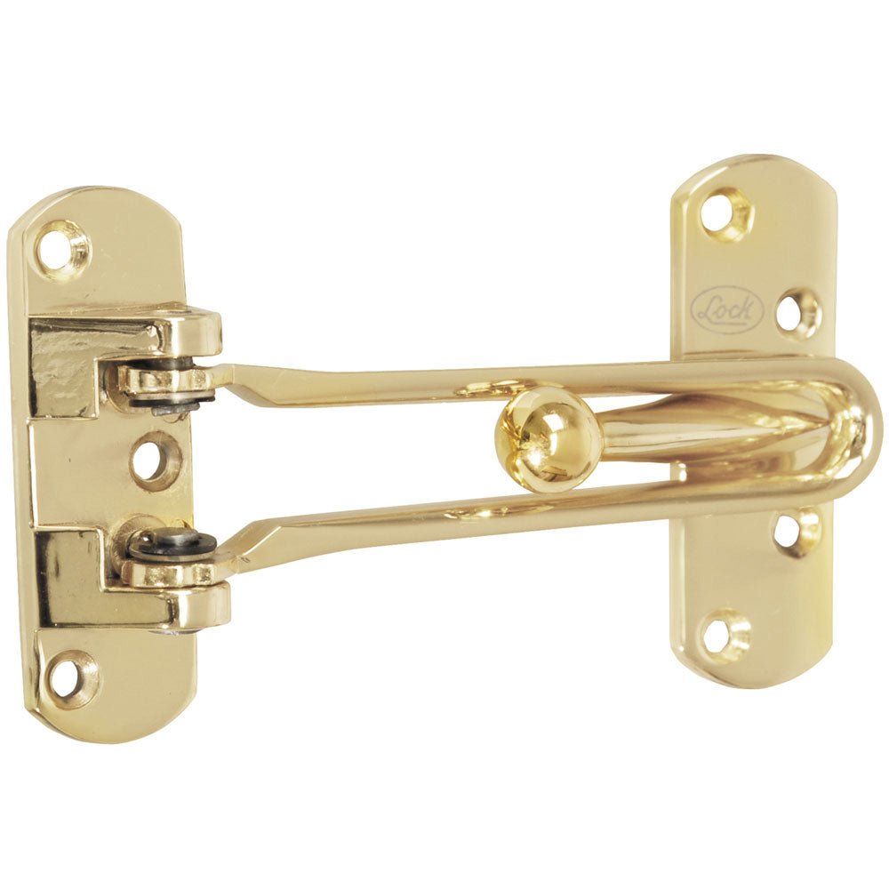 Accesorio de seguridad para puerta acabado latón brillante Lock - FERRETERÍA WITZI