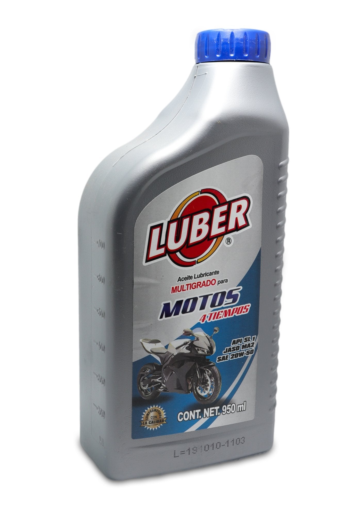 Aceite para motos de 4t, Sae 20w-50, 950ml Luber - FERRETERÍA WITZI