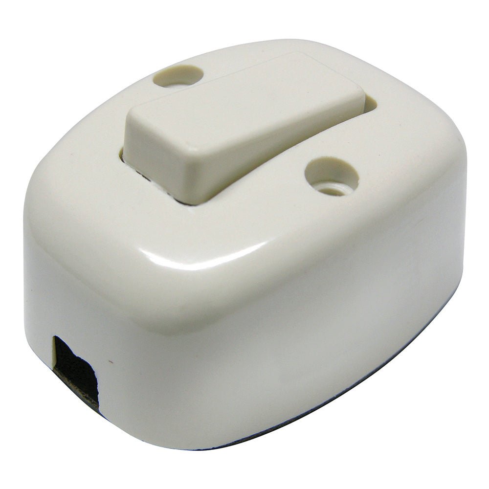 Apagador sencillo visible oval 6A 127V Surtek - FERRETERÍA WITZI