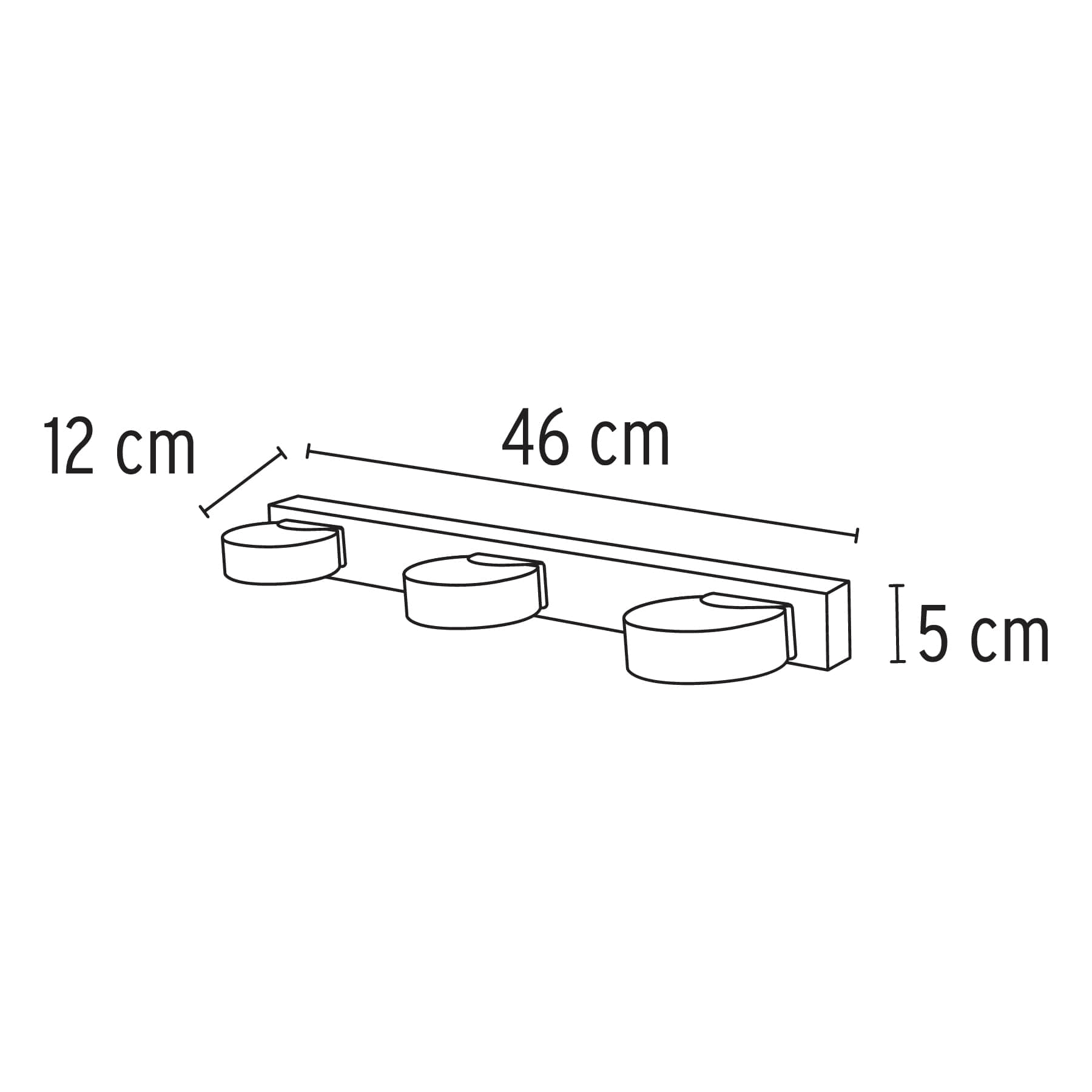 Arbotante decorativo de LED para baño, 3 spots, 10 W, volteck lait - FERRETERÍA WITZI