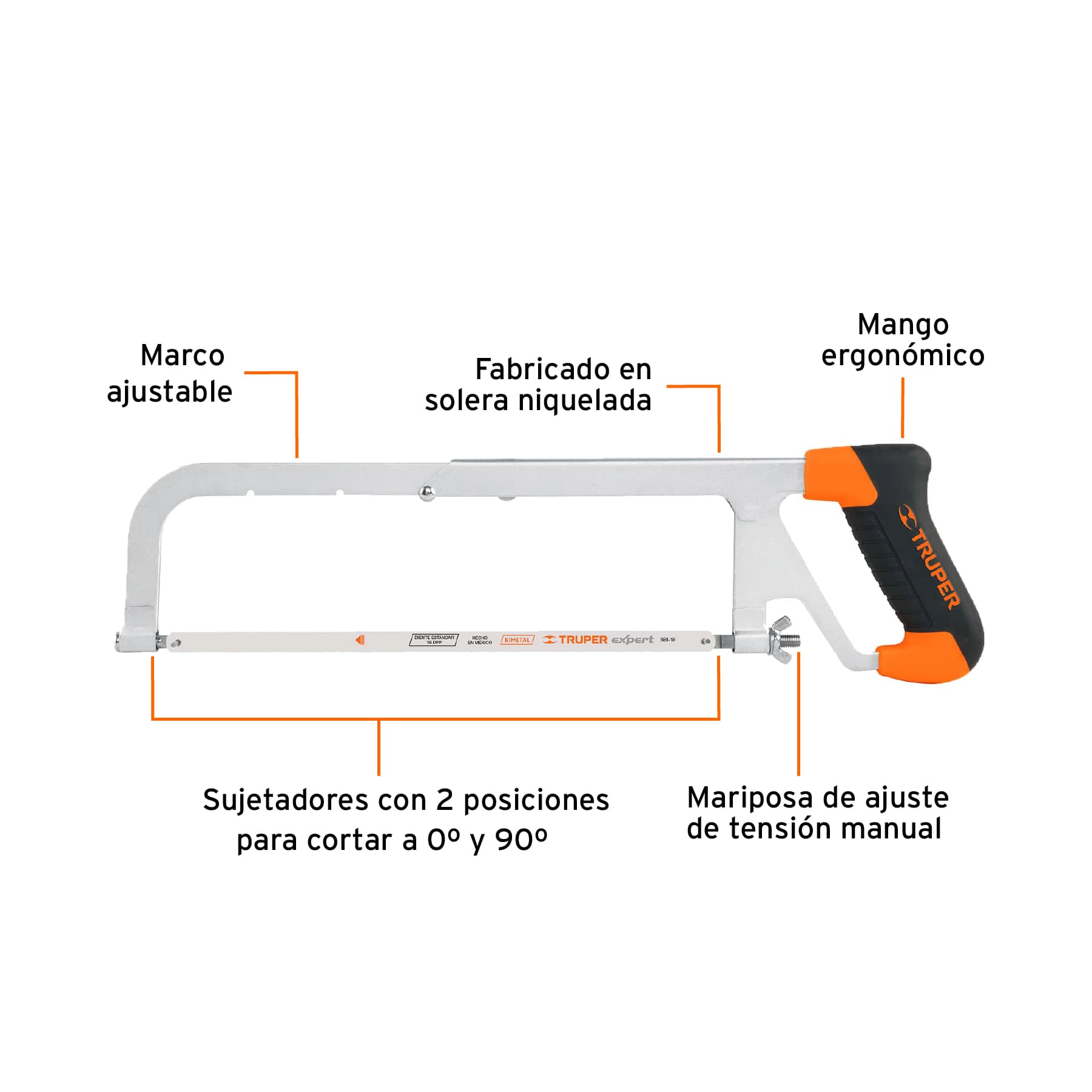 Arco Profesional de Solera Para Segueta 12" Truper - FERRETERÍA WITZI