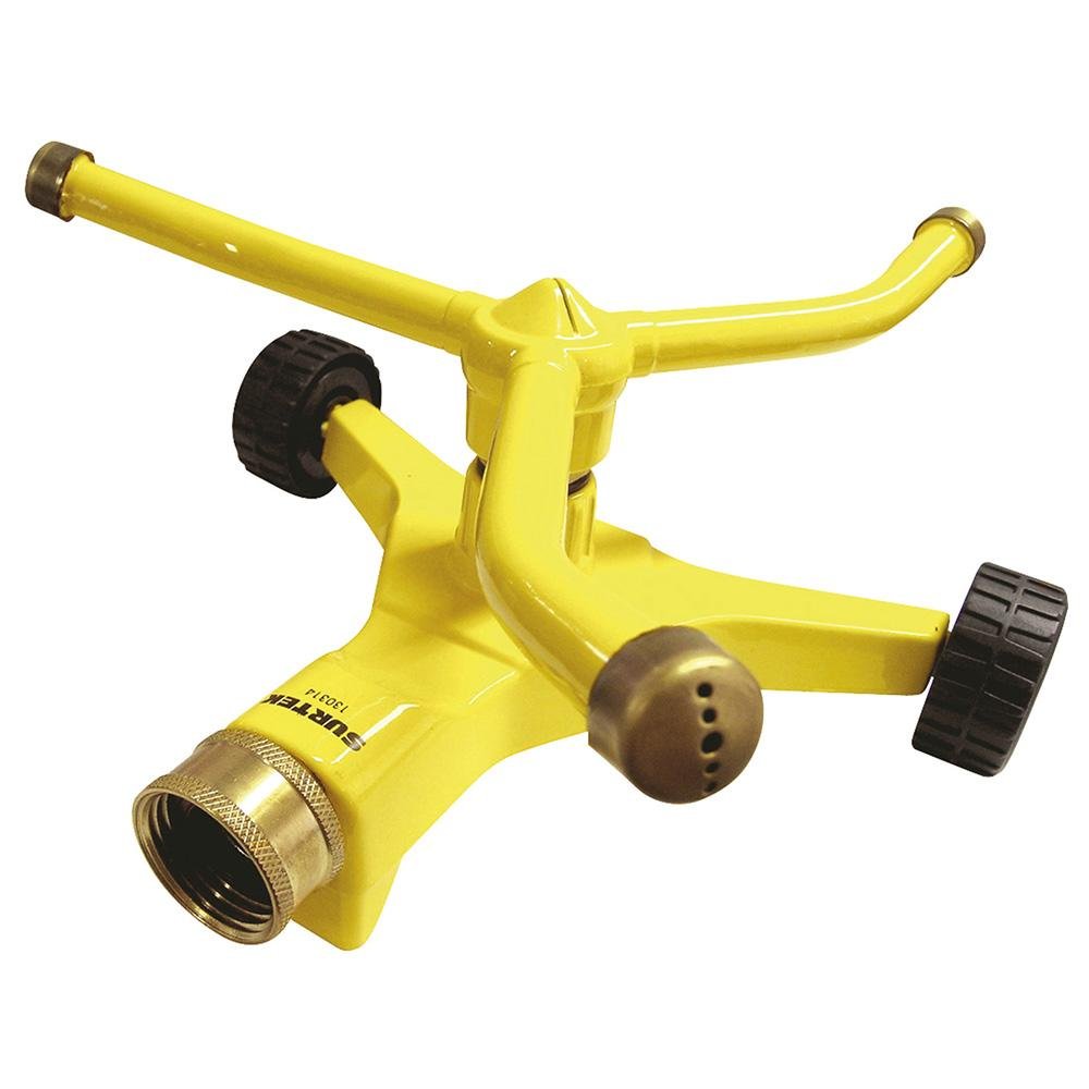 Aspersor Estacionario Con Ruedas Giratorio 3 Brazos Surtek.