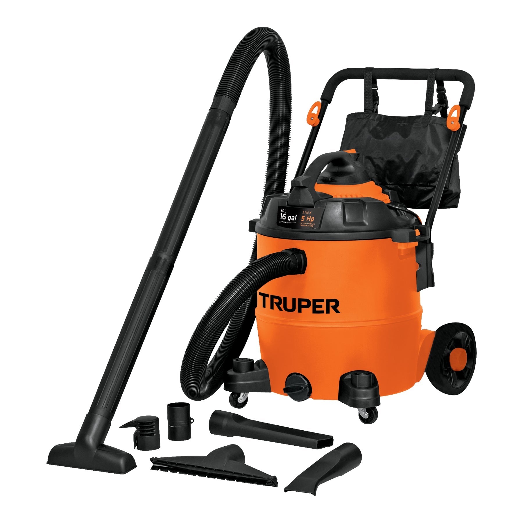 Aspiradora/sopladora de sólidos y líquidos 16 gal, plástica Truper - FERRETERÍA WITZI