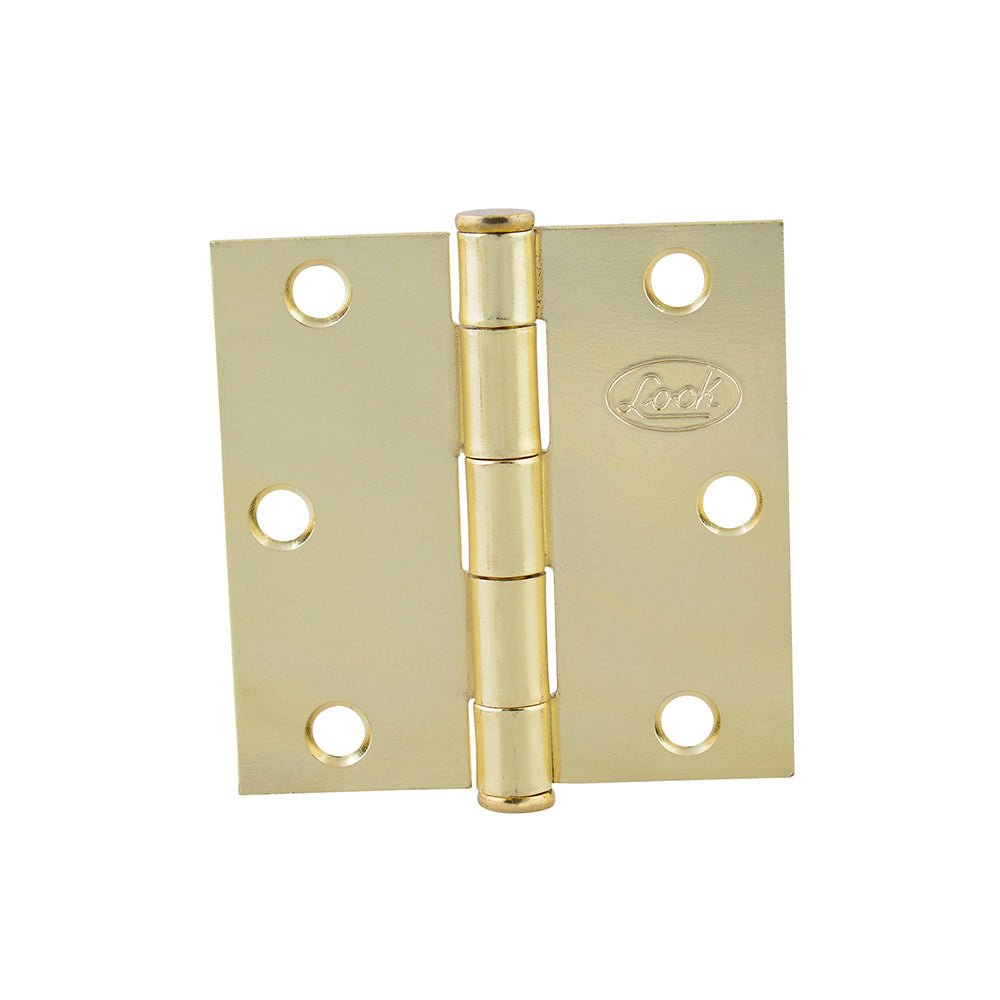 Bisagra cuadrada latón brillante Lock. - FERRETERÍA WITZI