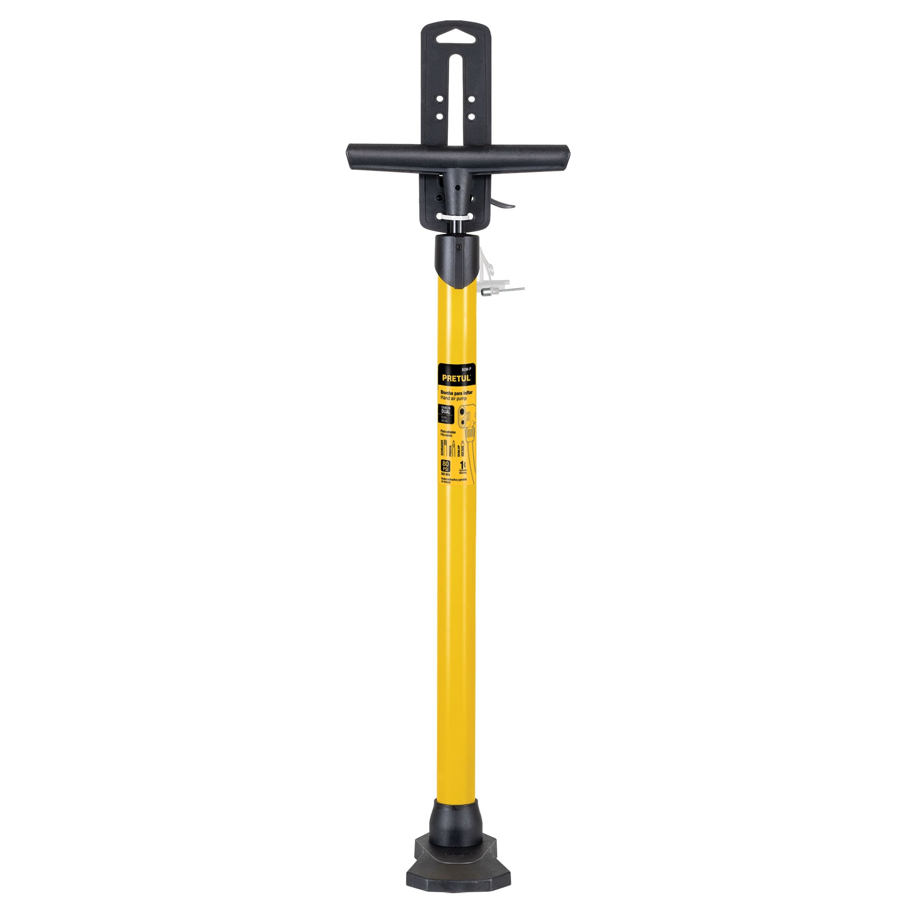 Bomba Manual Para Inflar, 80 PSI, Pretul.