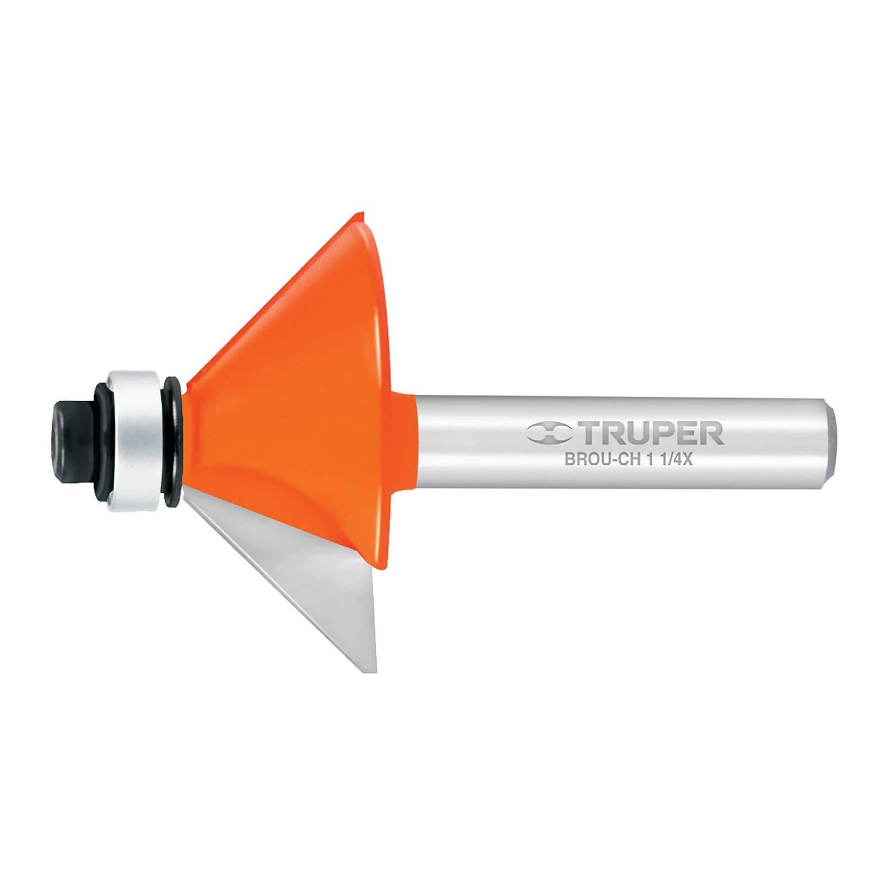 Broca Para Router, Chaflán, 1-1/4" Con Balero, Truper
