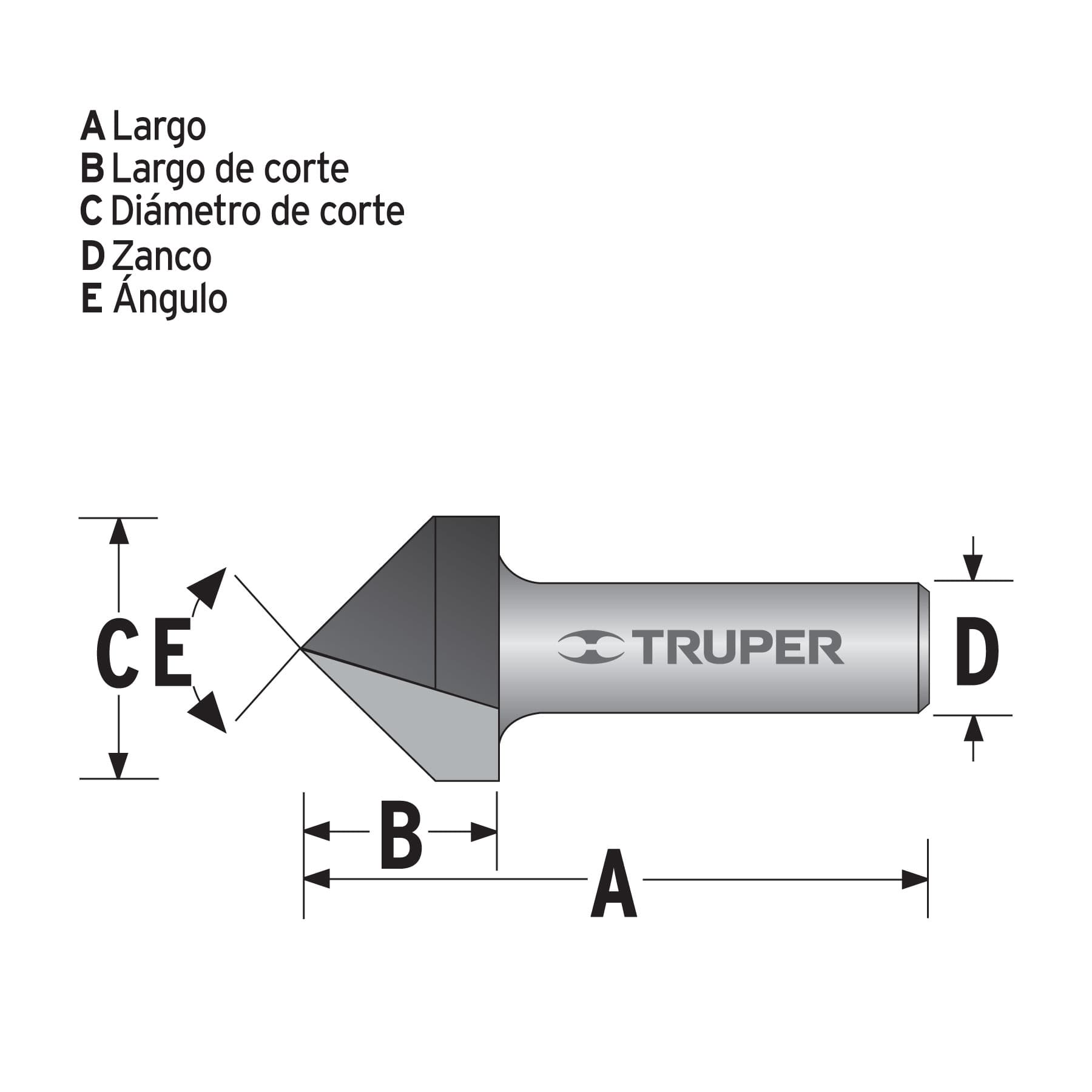 Broca Para Router, Corte En "V"