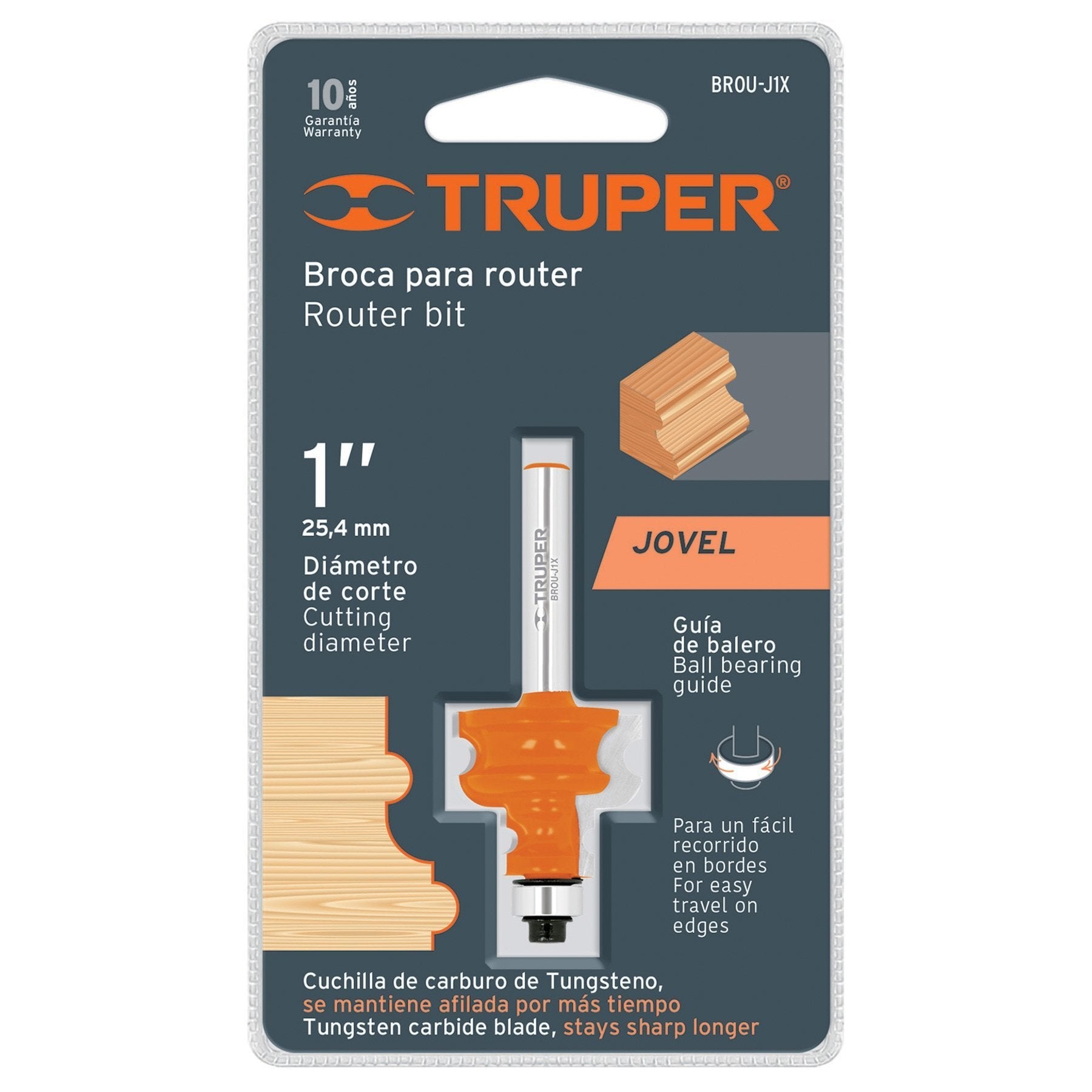 Broca Router, Jovel, 1", Con Balero, Truper