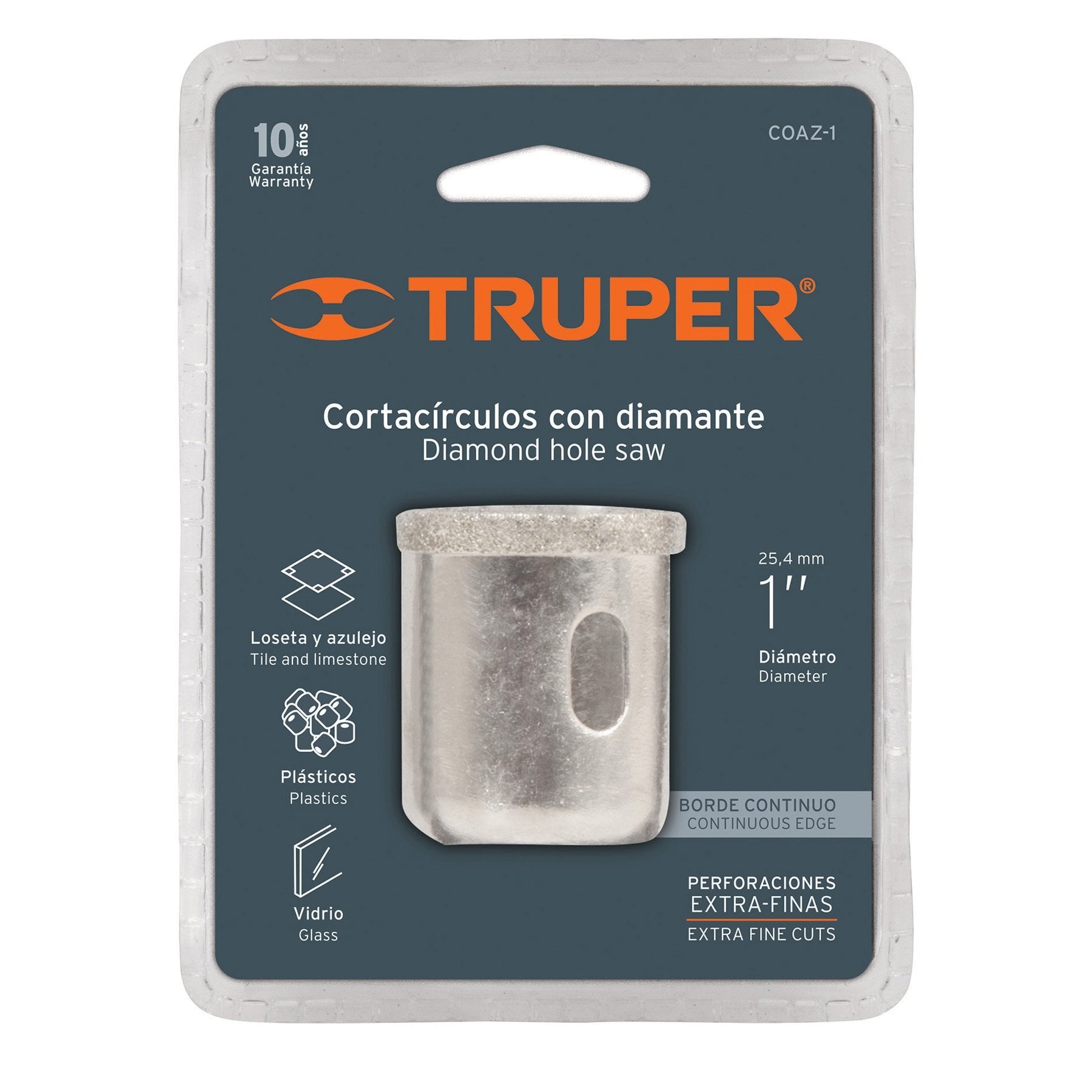 Broca Sierra Diamante, Para Mandril 1/4, Truper