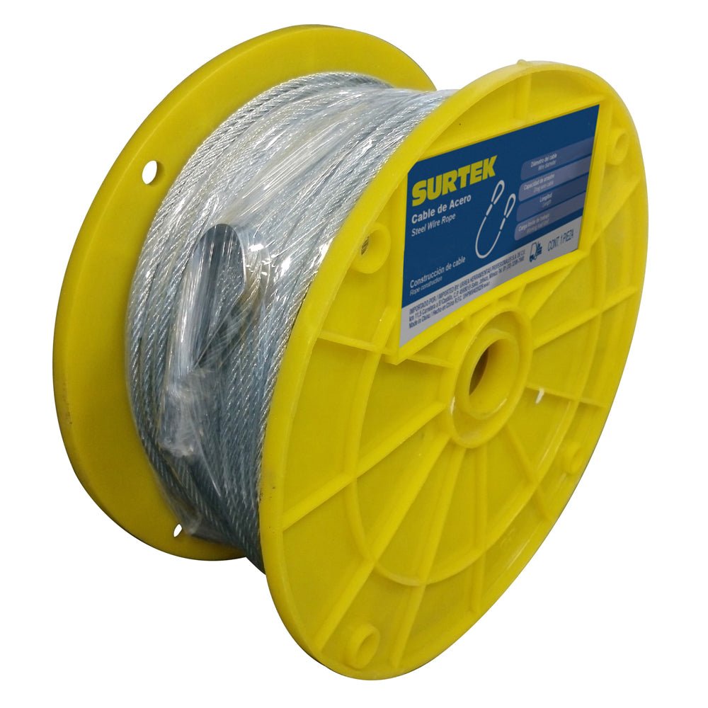 Cable de acero 7x19 1/8"x75m Surtek. - FERRETERÍA WITZI
