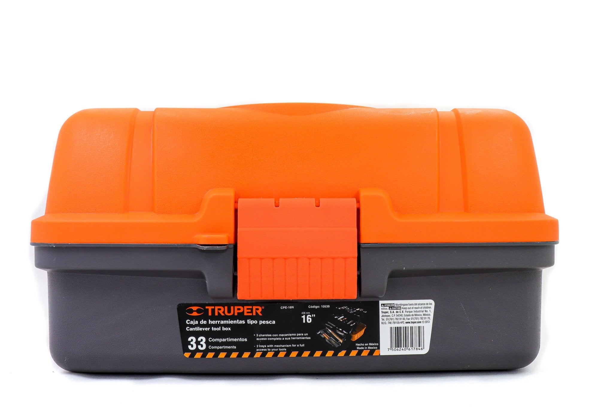 Caja De Herramientas Con 3 Niveles 16x8x8in Truper