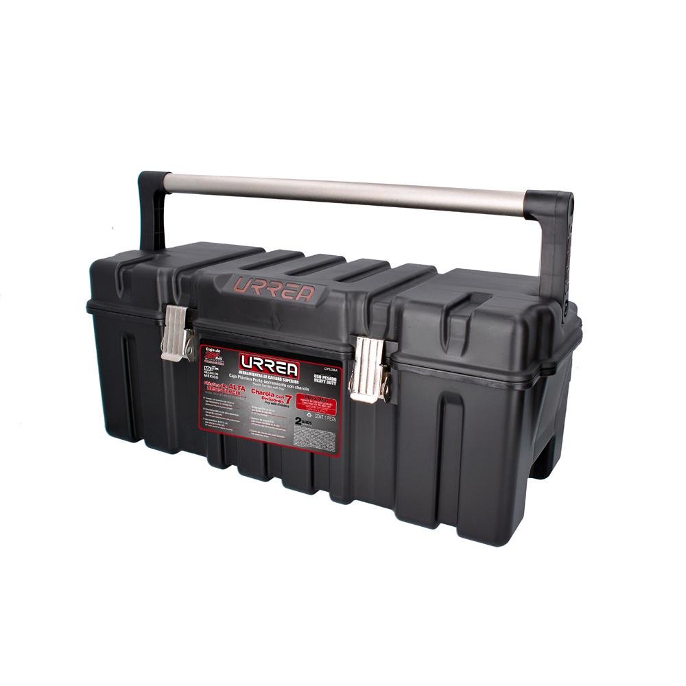 Caja Plástica 26" Con Charola Y Tapa Urrea. - FERRETERÍA WITZI