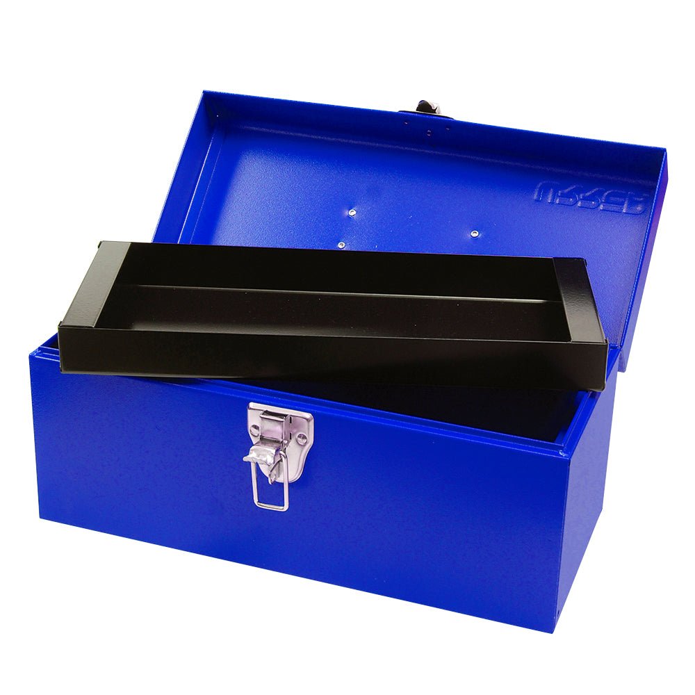 Caja portaherramientas metálica roja 14" x 6" x 6" Urrea. - FERRETERÍA WITZI