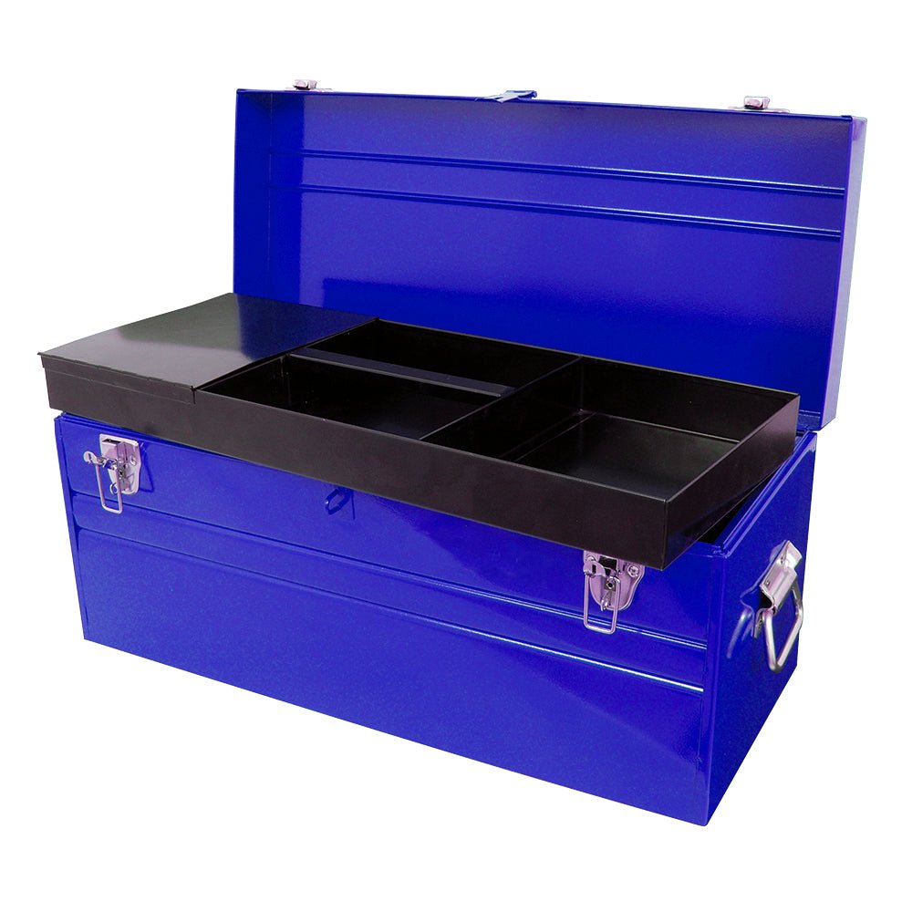 Caja portaherramientas metálica roja 23" x 10" x 11" Urrea. - FERRETERÍA WITZI