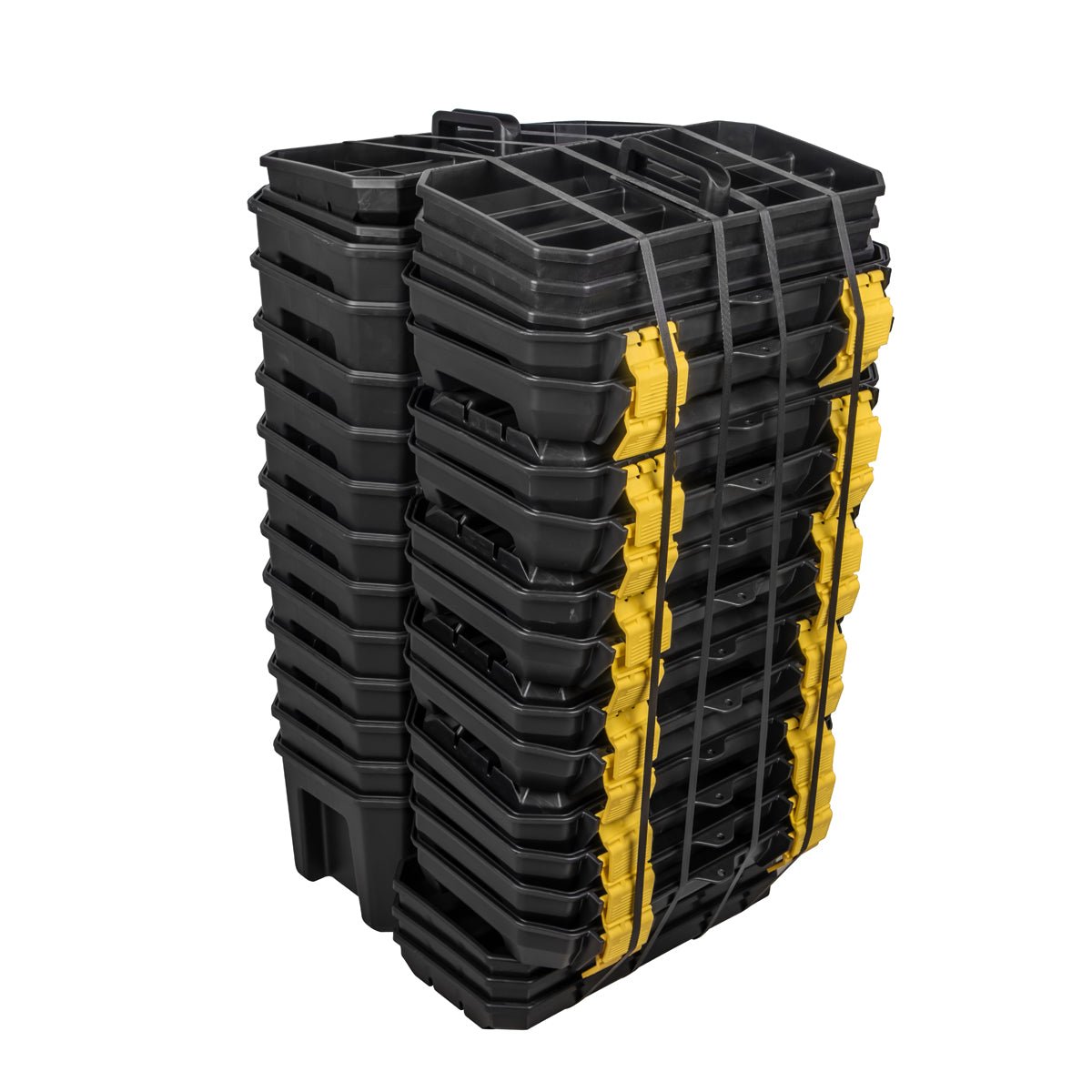 Caja portaherramientas plástica con broches plásticos y charola 19" x 10.5" x 10", 15 pz Surtek - FERRETERÍA WITZI
