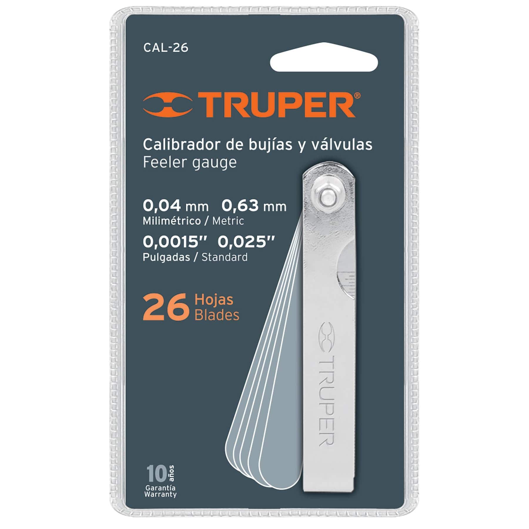 Calibrador De 26 Hojas STD/MM, Truper - FERRETERÍA WITZI