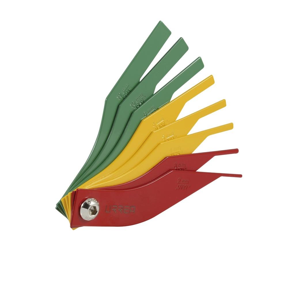 Calibrador De Balatas Métrico De 8 Hojas Por Color Urrea. - FERRETERÍA WITZI