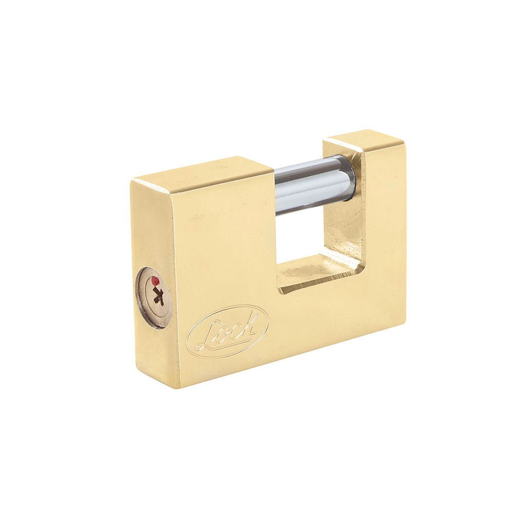 Candado acero cortina llave latón brillante Lock - FERRETERÍA WITZI