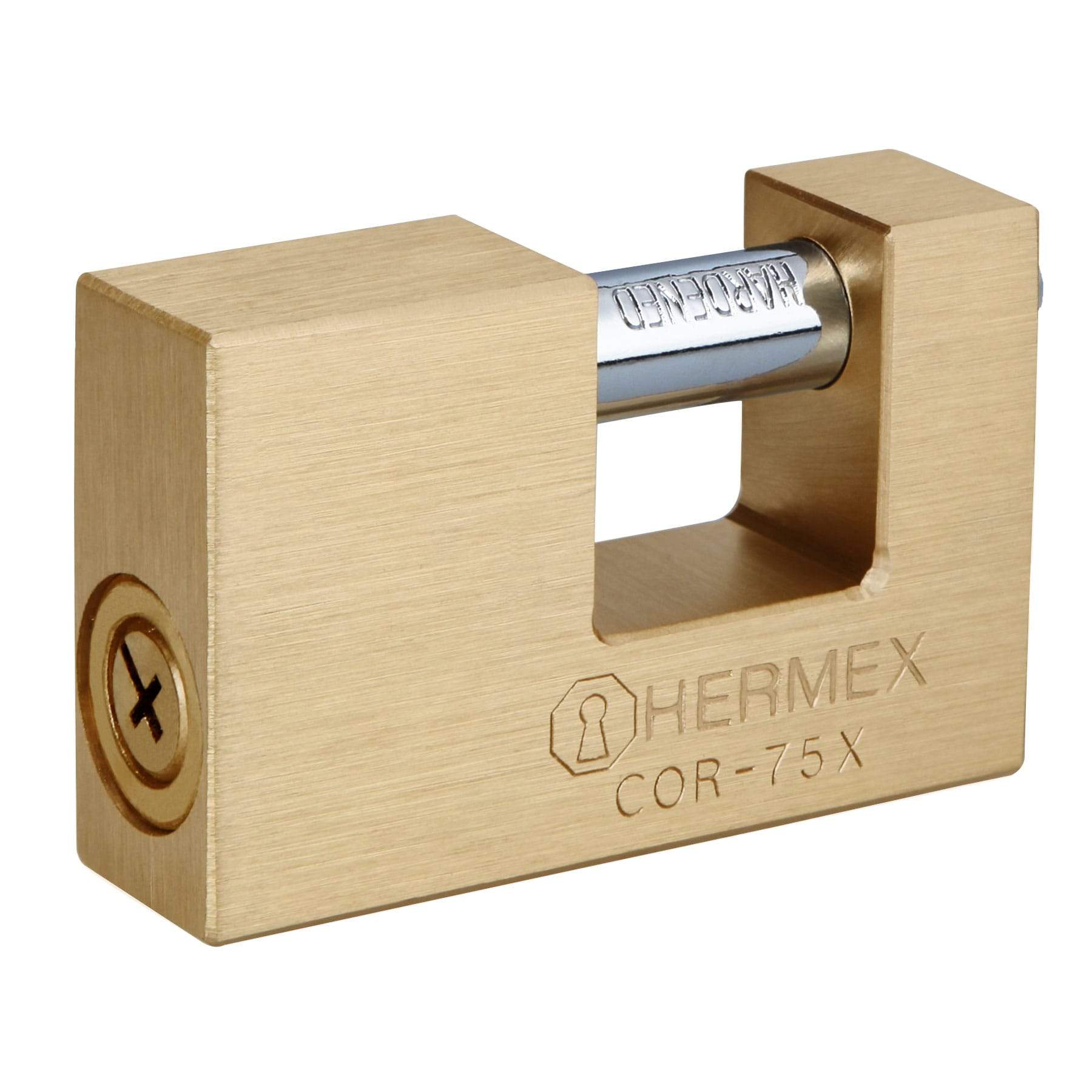 Candado Antipalanca , 75MM, Cuerpo De Latón, Llave Tetra ,Hermex - FERRETERÍA WITZI