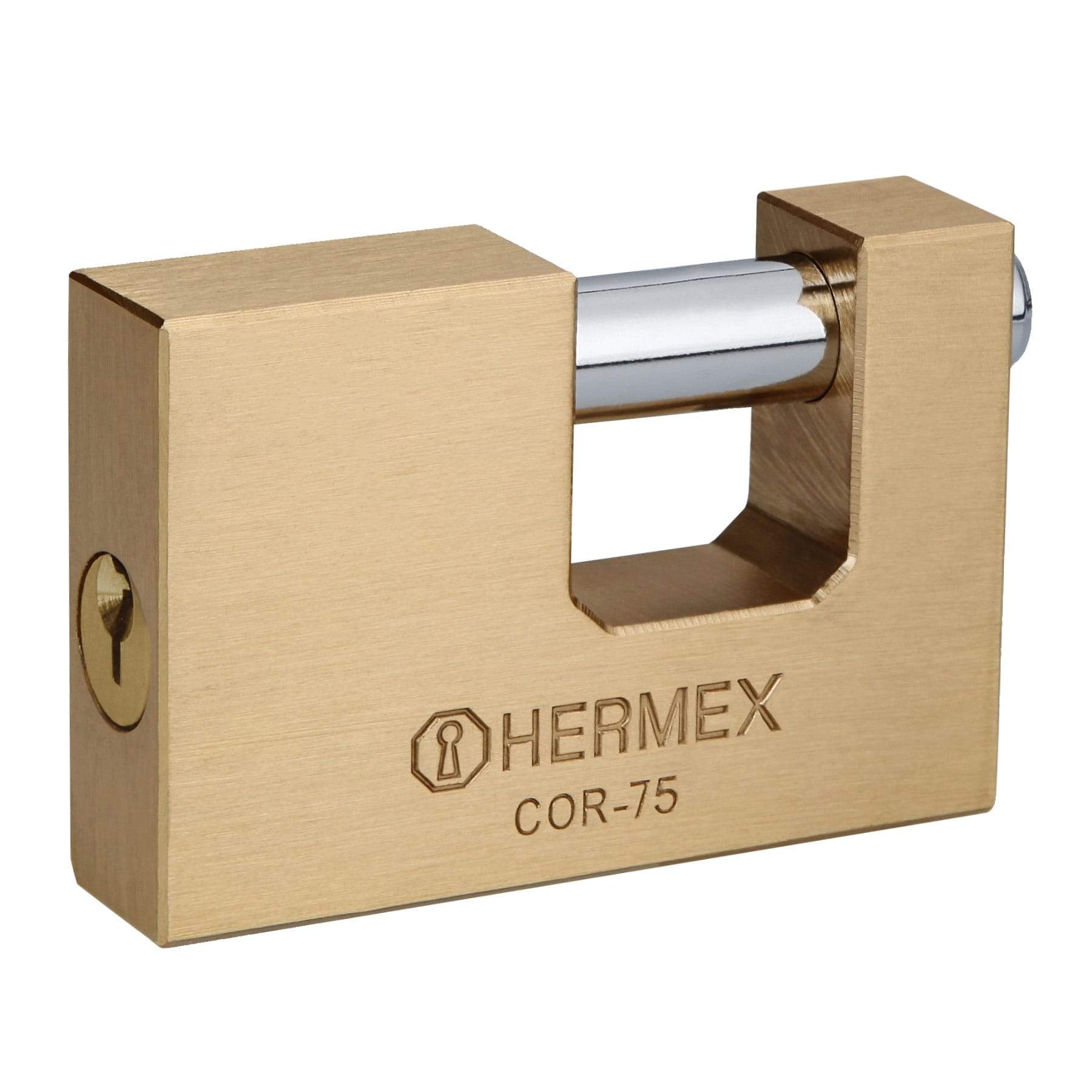 Candado Antipalanca , 75MM, Cuerpo De Latón Llave Tradicional Hermex - FERRETERÍA WITZI