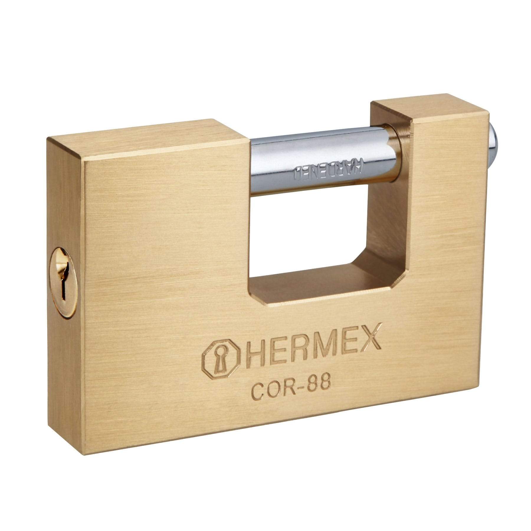 Candado Antipalanca , 88MM, Cuerpo De Latón Llave Tradicional Hermex - FERRETERÍA WITZI