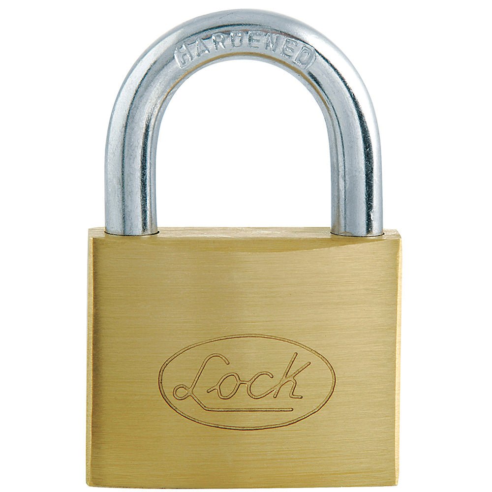 Candado de acero corto llave estándar 32mm latonado Lock. - FERRETERÍA WITZI