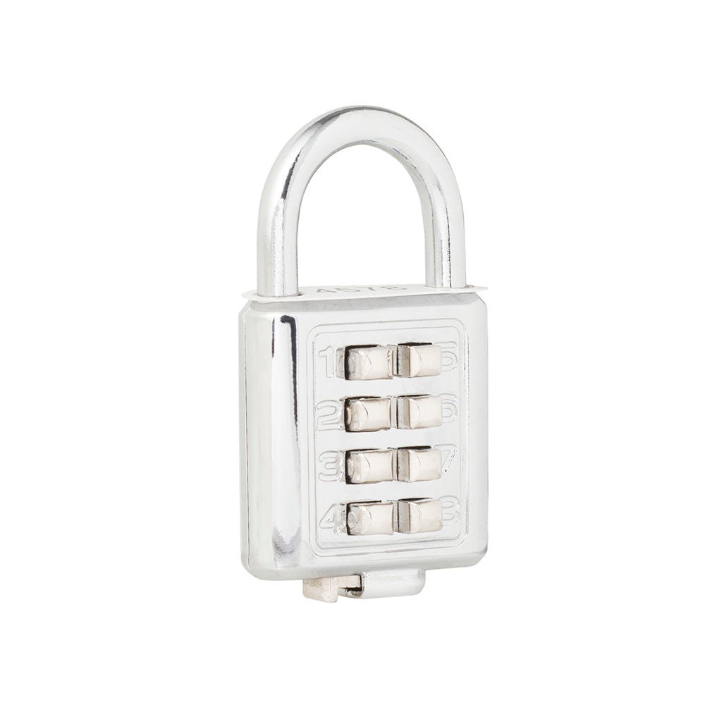 Candado de combinación digital corto cromo brillante Lock. - FERRETERÍA WITZI
