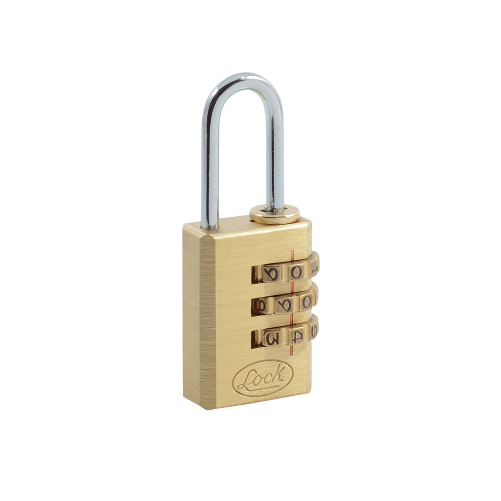 Candado de combinación programable latón Lock. - FERRETERÍA WITZI