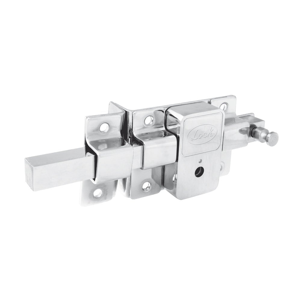 Cerradura barra libre, con llave tetra cromo brillante Lock - FERRETERÍA WITZI