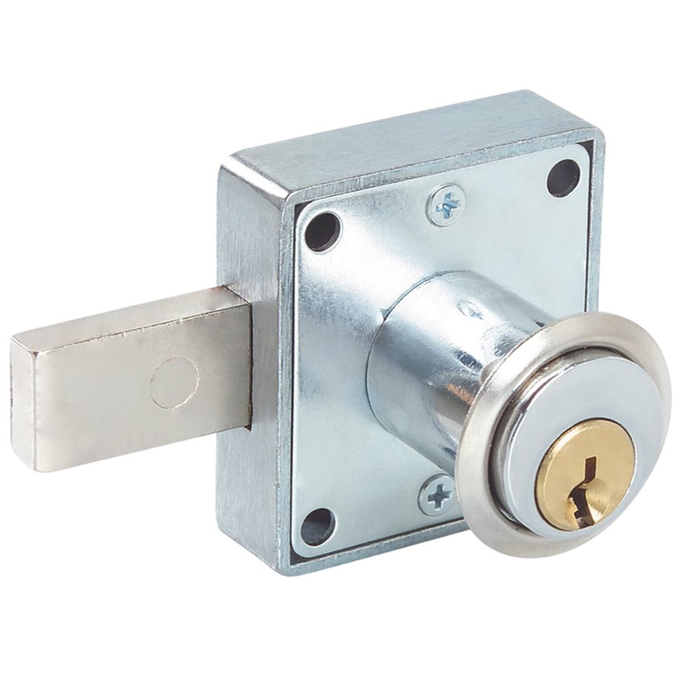 Cerradura mueble cuadrad cilindro corto cromo brillante Lock. - FERRETERÍA WITZI