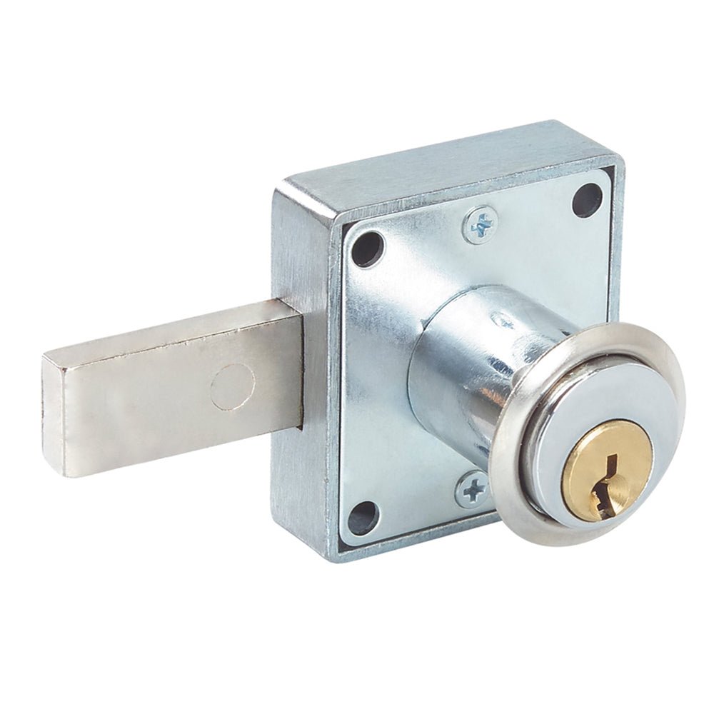 Cerradura mueble cuadrad cilindro largo cromo brillante Lock. - FERRETERÍA WITZI