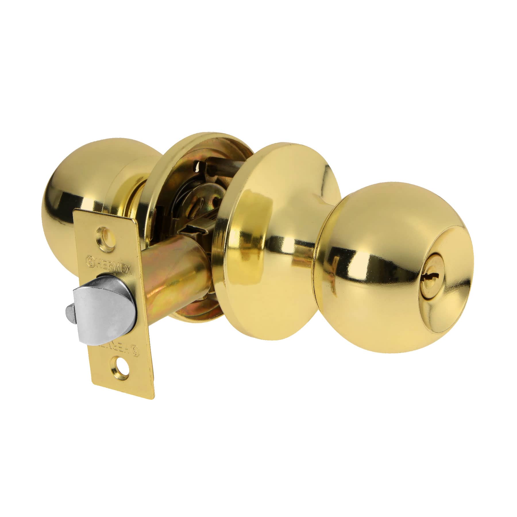 Cerradura pomo, LB, entrada, tubular, Hermex Basic - FERRETERÍA WITZI