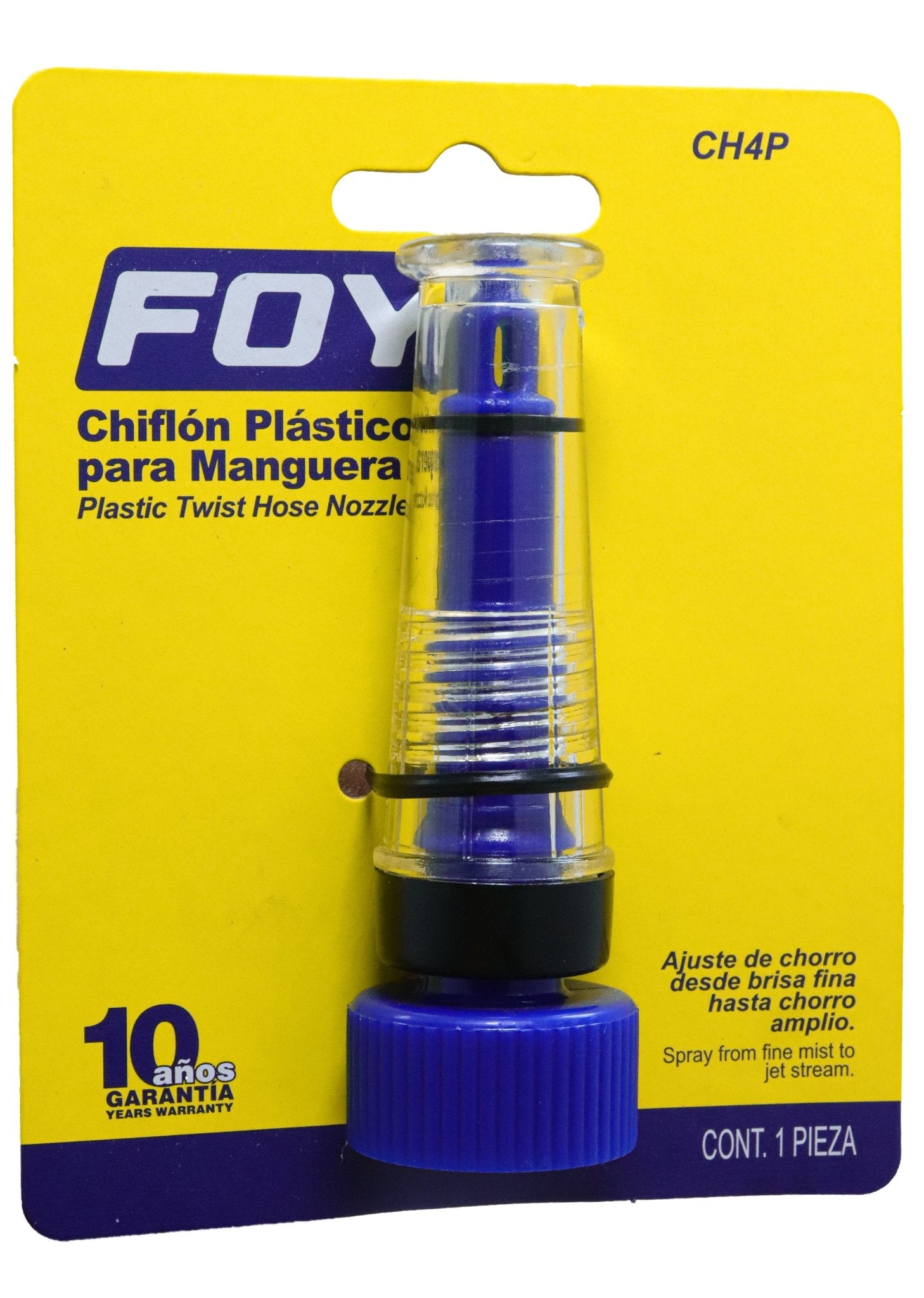 Chiflón De Plástico Para Manguera de 4", Foy - FERRETERÍA WITZI