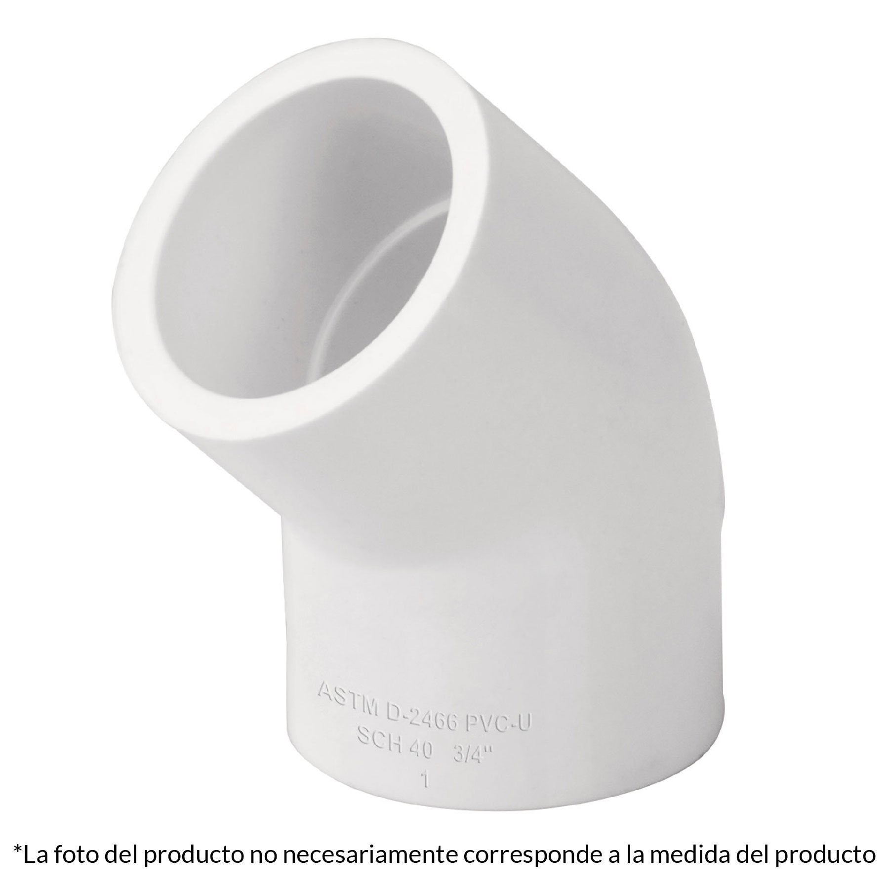 Codo 45° de PVC (Codete) Hidráulico, Cédula 40. - FERRETERÍA WITZI
