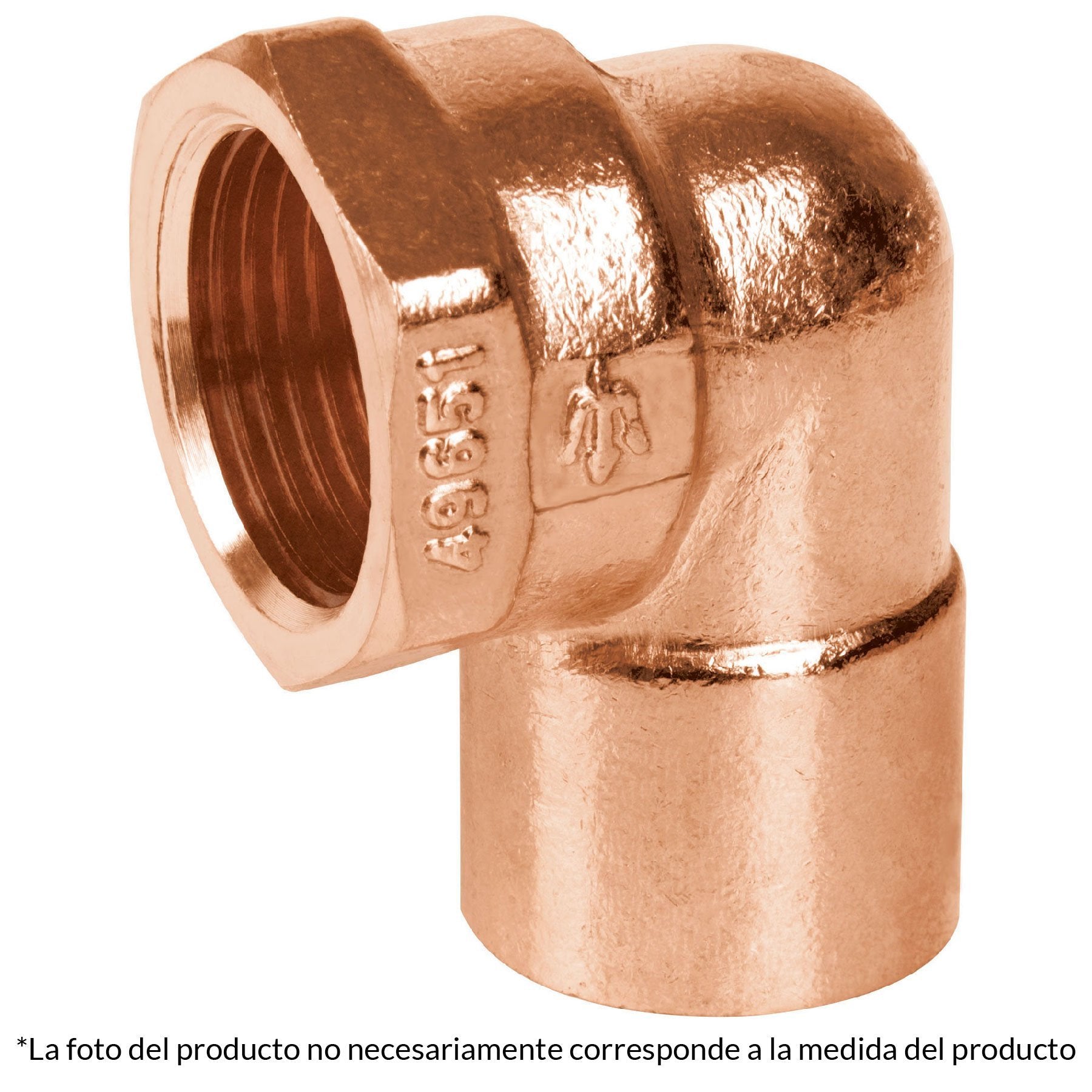 Codo 90º De Cobre, Rosca Interior - FERRETERÍA WITZI