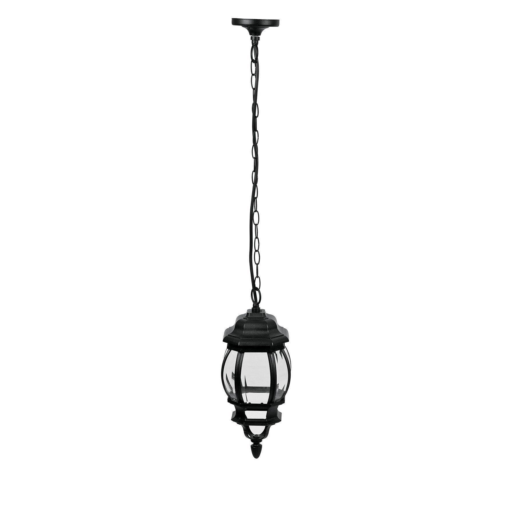 Colgante farol, negro, 1XE26, Volteck - FERRETERÍA WITZI