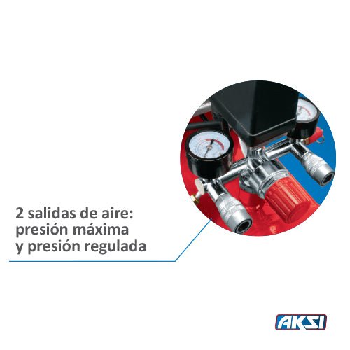 Compresor 25 L / 1 500 W 2 HP, Aksi - FERRETERÍA WITZI