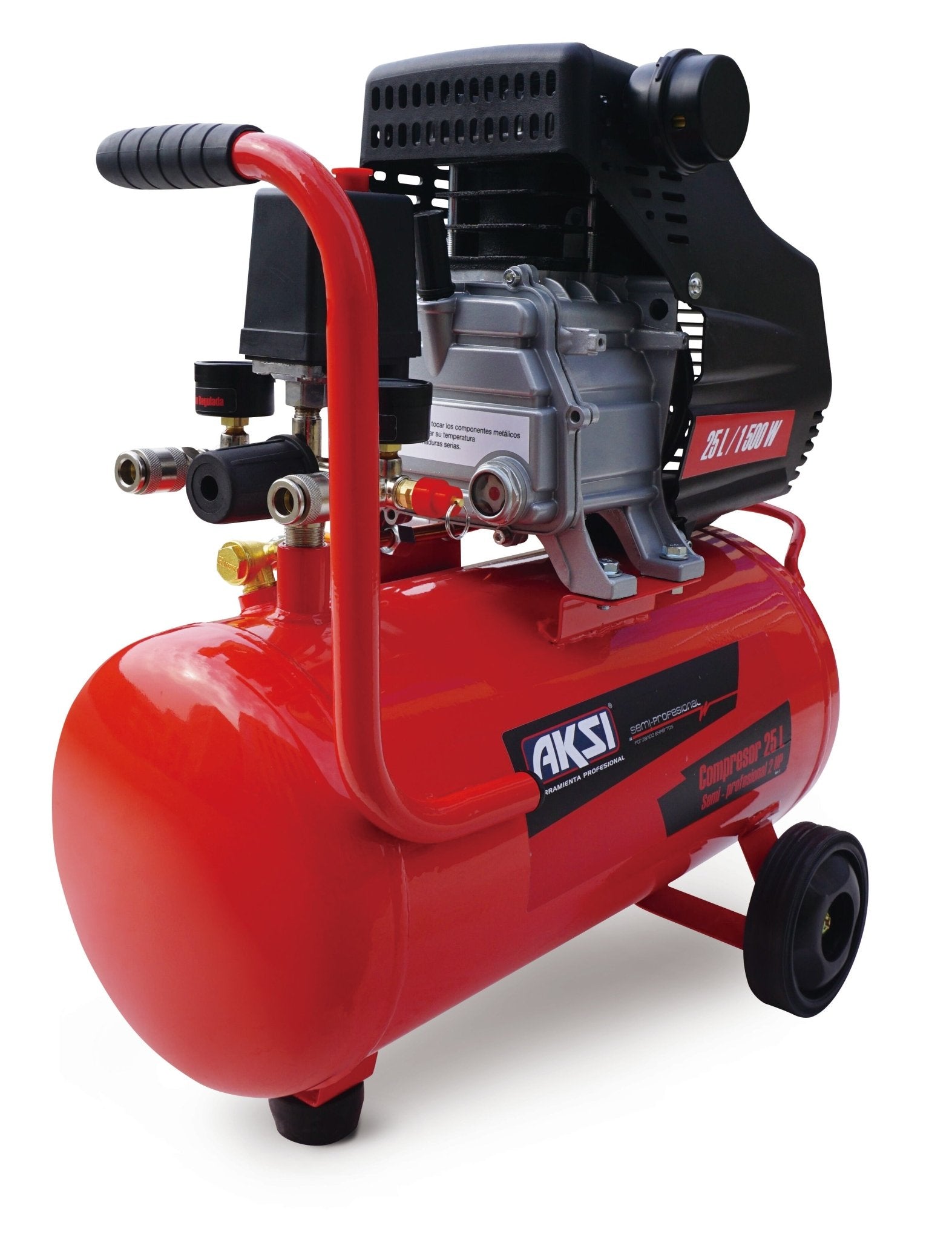 Compresor 25 L / 1 500 W 2 HP, Aksi - FERRETERÍA WITZI