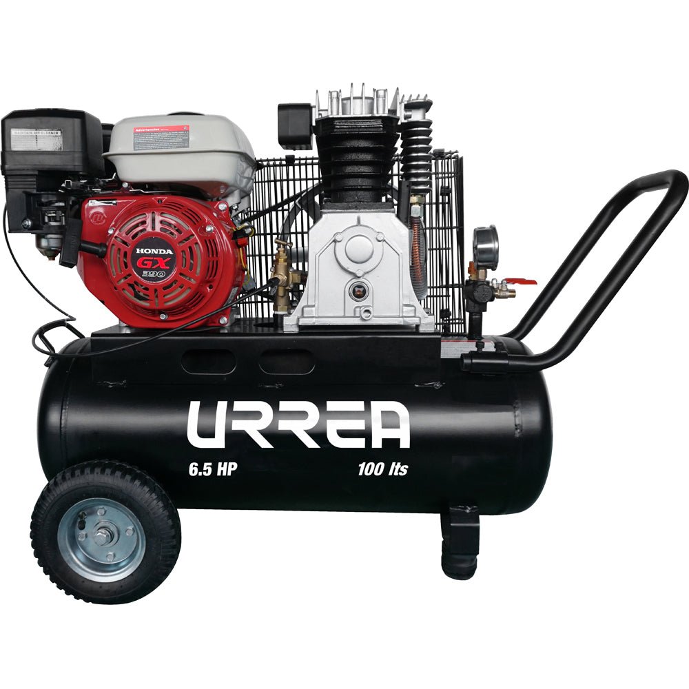 Compresor de aire a gas 100 L, 115PSI, 6.5HP, 3700rpm Urrea. - FERRETERÍA WITZI