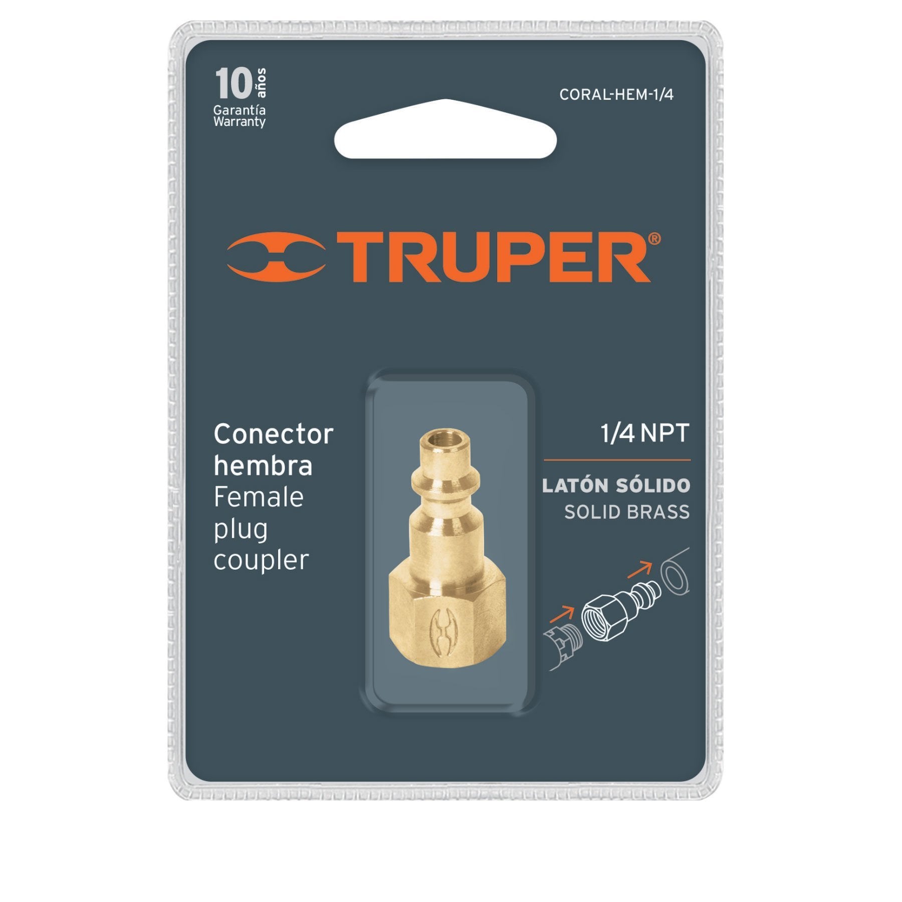 Conector Rápido, Tipo M, Hembra, Truper - FERRETERÍA WITZI